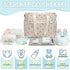 14 Inch Mommy Pritent Large Travel Diaper Bag Tote with Laptop Sleeve, Breast Pump Bag for Mom and Dad, Maternity