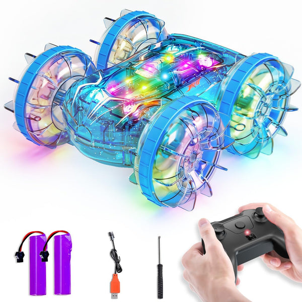 LODBY Amphibious Remote Control Car for Boys, 2.4GHz RC Boat Monster Truck