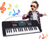 M SANMERSEN Upgraded Kids Piano Keyboard 37 Keys with Microphone, Music Toys