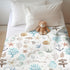 Summer 60x80inch Ocean Boho Baby Blankets for Boy Girl Seashells Conch Starfish Corals Anchors Soft Flannel Nursery Bed