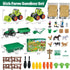 FRUSE Play Sand Farm Toys, Sensory Bins for Toddlers with 2.2lbs Sensory Play Sand, Farm Figures & Tractor Playset