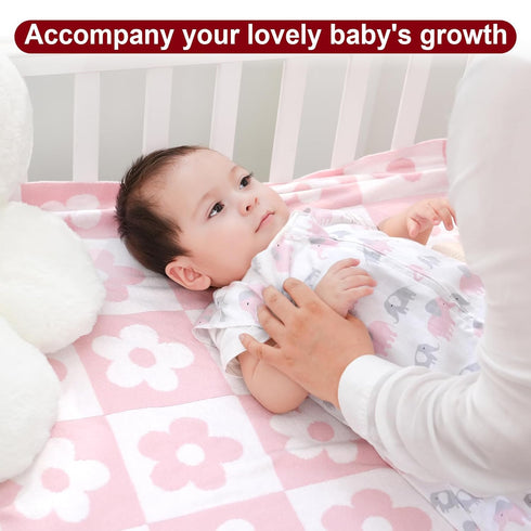 PHF 100% Cotton Baby Sleep Sack, 0-6 Months, 2-Way Zipper Infant Sleeping Sack for Boys & Girls, 2 Pack