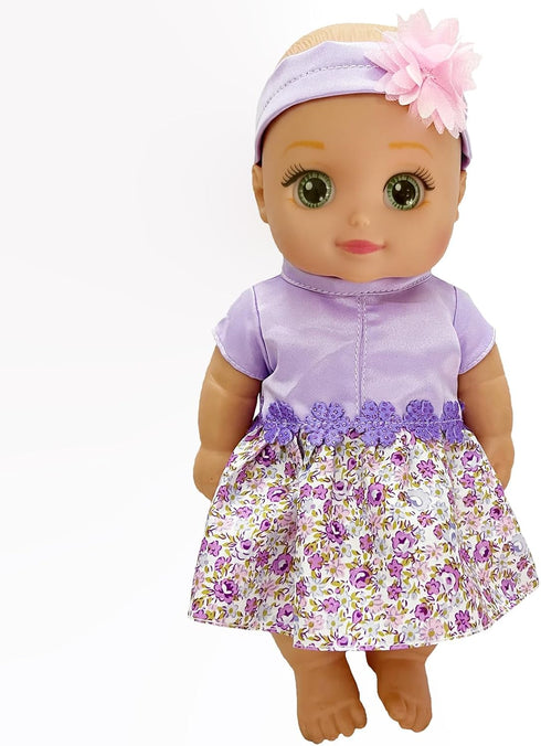Baby Doll Clothes - 6 Sets of Dresses for 10-12 Inch Dolls with Accessories