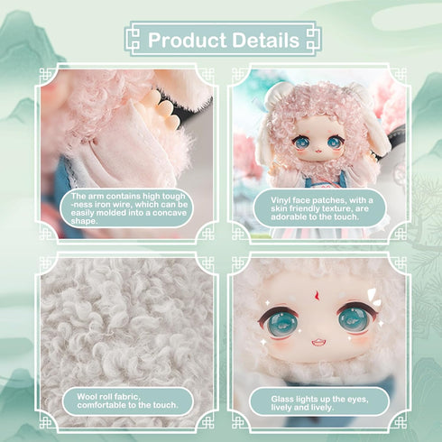 1 6 CALEMBOU Plush Doll Blind Box, Nagi Mountain and River Romance Series Mystery Blind Figure, Kawaii of Possible