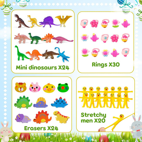 220 Count Easter Egg Stuffers - Fun Party Favors for Kids
