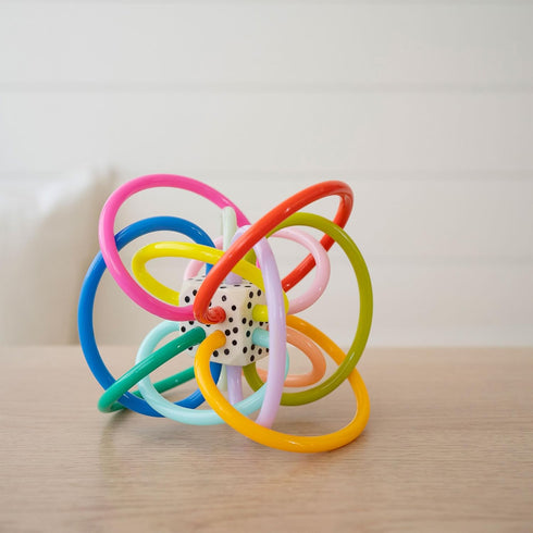 Winkel Colorpop Rattle & Sensory Teether Toy by Manhattan Toy