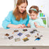 Farm Animal Toys with Flash Cards - 12 Sets of Realistic Figures, Educational Cognitive Toys for Toddlers
