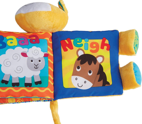 Kidoozie Farm Friends Crinkle Book Toy, Fun Educational Toy for Ages 3-18 Months, Machine Washable for Sensory