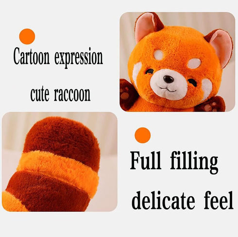 Red Panda Stuffed Animal, Cute 9 Inch Plush Toy Gift for Girls and Boys, Christmas Valentine's Day