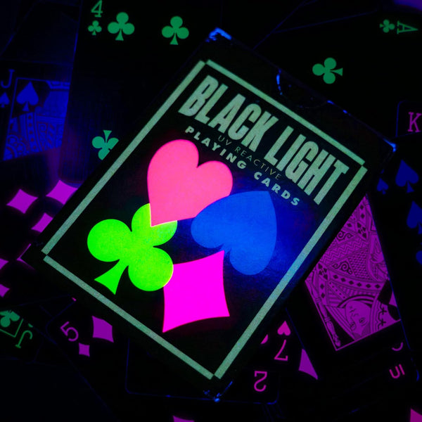 UV Glow in The Dark Playing Cards by Island Dogs - Durable Neon Deck for Parties, Game Nights, and Collectors