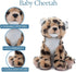 6 inches The Petting Zoo Cheetah Stuffed Animal Plushie, Gifts for Kids, Wild Onez Babiez Zoo Animals, Cheetah Plush