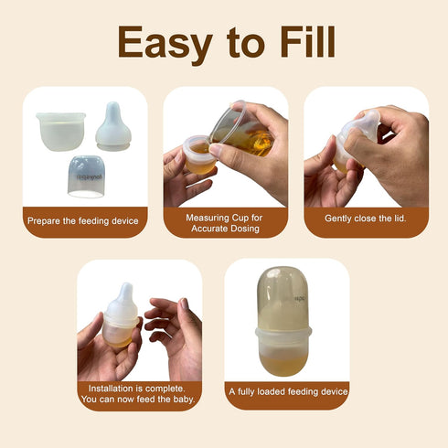 YOUKEBEI Medicine Pacifier Syringe, Accu-Dose Paci, Dispenser for Mess & Fuss Free Use Travel-Friendly Drinking