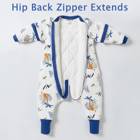 HEDSYOUHH 2.5 Tog Winter Sleep Sack with Feet for Baby/Toddler, Sleeping Bag with Legs & Detachable Sleeves