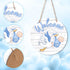 Penitue Baby Welcome Sign, Gender Reveal Wooden Hanging Hello World Wreath Newborn Name Birth Announcement Board