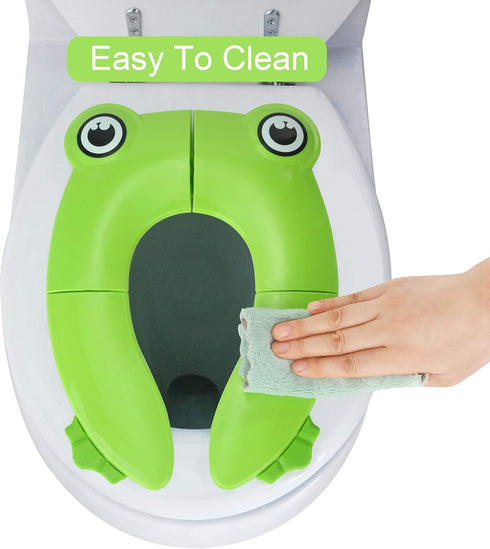 PandaEar Toilet Seat Cover | Folding Travel Toilet Seat for Children and Potty Training | Portable Silicone Toilet Seat