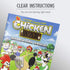 ThinkFun Chicken War Game, Strategic Board Game with Fun Theme and Hilarious Artwork for Game Nights