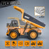 13-Channel 2.4GHz 3+ Remote Control Dump Truck Toy, Rc Construction Vehicles with Metal Bed & Light, RC Truck for Kids
