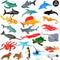 24-Pack Sea Ocean Animal Figures - Realistic Plastic Pool Party Toys Set for Children's Educational Gifts