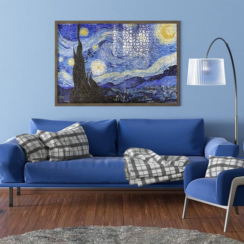 MaxRenard Starry Night Puzzle 1000 Pieces, Van Gogh Artwork Jigsaw Puzzle for Adults, Family Game