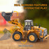 1/40 Bulldozer Scale Diecast Four Wheel Loader Truck Toy, Metal Construction Equipment Models for Kids