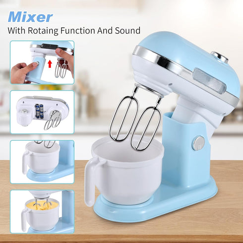 Ehome Play Kitchen Toys, Kids Kitchen Accessories Toy Set with Coffee Maker, Mixer, Toaster for Ages 4-8 Girls