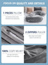 INSEN C Shaped Pregnancy Pillow for Ultimate Comfort (Gray)