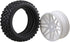BQLZR 4X White Front Rear Wheel Rim Rubber Tyre Replacement for RC 1:10 Off-Road