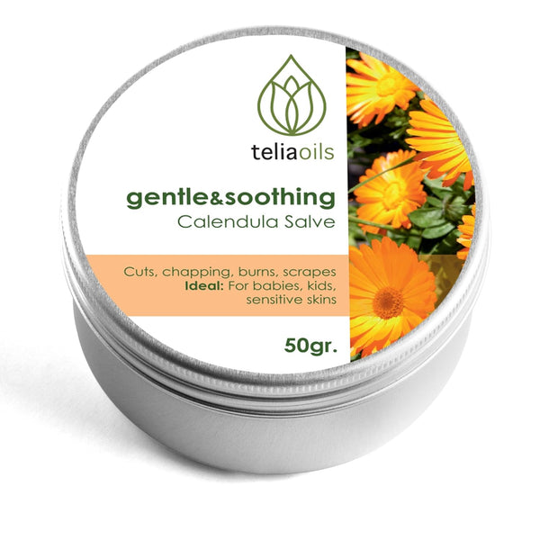 Teliaoils Calendula Salve (Marigold) For Baby Skin and Facial Use. Soothing Herbal