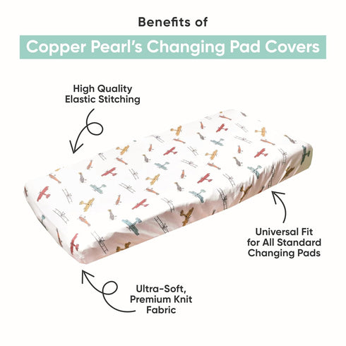 Rainee Premium Knit Diaper Changing Pad Cover by Copper Pearl