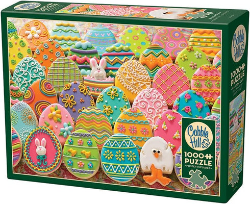 1000 Cobble Hill Piece Puzzle - Easter Eggs - Sample Poster Included