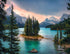2000 Ravensburger - Spirit Island, Canada - Piece Jigsaw Puzzle - Featuring Stunning Mountains, Vivid Water, Evergreens