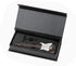Dselvgvu Wooden Miniature Electric Guitar with Stand and Case, Dollhouse Model Birthday Present (Black,
