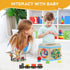 9-in-1 1+ 1-2 Wooden Activity Cube Montessori Toys for Year Old Boys Girls Educational Learning Toys for Toddlers Age