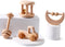 Wood Baby Rattle Personalizable Infant Rattle, Sensory Development Wooden Toys Set