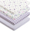 FIGEPO 4 Pack Butterfly Baby Crib Sheets for Baby Girls Purple Crib Fitted