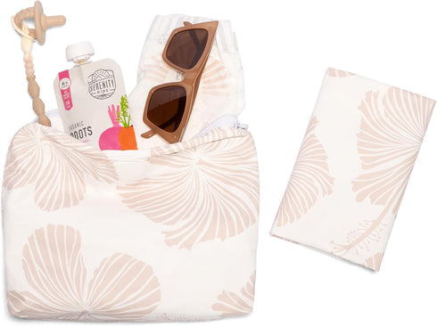 Ditty Co. Diaper Bag Pouch | Diaper Clutch with Portable Changing Pad | Lightweight, Splash-Proof Organizer Pouch | Wet