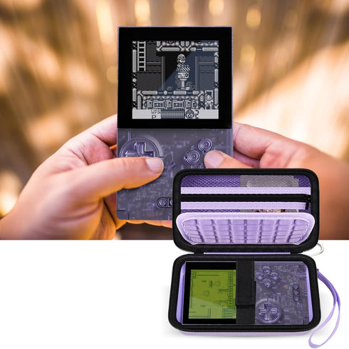 Hard Case for Analogue Pocket Handheld Game Console - Portable Storage Bag for Video Games and Accessories (Purple)