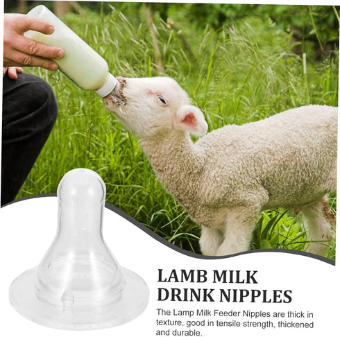 Happyyami 30 Pcs Lamb Silicone Pacifier Teats for Livestock Feeding