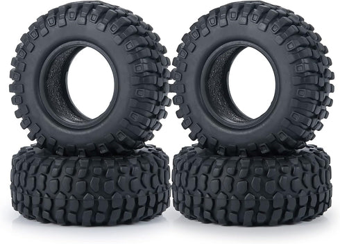 RC-Hub 4PCS 1.0" Crawler Tires, Micro Rubber Tires for 1/24 Axial SCX24 90081 AXI00001 AXI00002 AXI00005 AXI00006