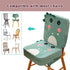 KOGITI Toddler Booster Seat for Dining Double Straps Washable Portable Thick Chair Increasing Cushion for Baby Kids