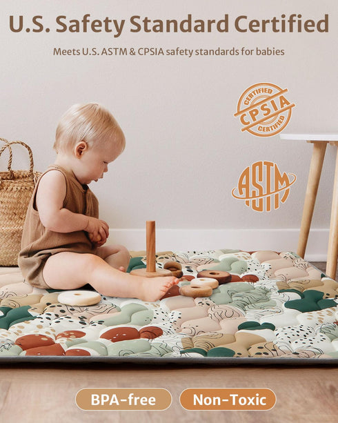 71x59 Inch Blissful Diary Baby Play Mats for Floor, Thicker Foam Playmats for Babies and Toddlers, Soft Cushioning Baby