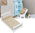 Wooden Doll House Bed, 1:12 Scale Miniature Bedroom Furniture Set with Mattress and Pillows