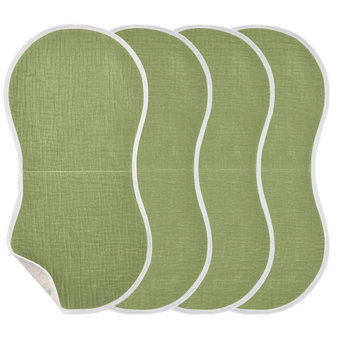 Emelivor Moss Green Muslin Burp Cloths for Baby Super Soft Baby Burp Cloths