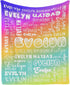 AOFUN 40x30inch, 5 Personalized Baby Blankets with Names, Custom Baby Girls Blanket Initial Swaddle Blanket