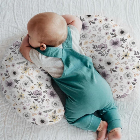 Summer Watercolor Antique Floral Baby Nursing Pillow Covers for Boy Girl Spring Garden Flowers Nursing Pillow