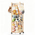 Belveora Stuffed Animal Storage Organizer, Wooden Plushies Toy Zoo Holder with Wheels, Large