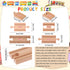 Warmshine 20 Set Pcs Straight Wooden Tracks Expansion Wood Train Track Pieces Connectors Adapters Male Male Female