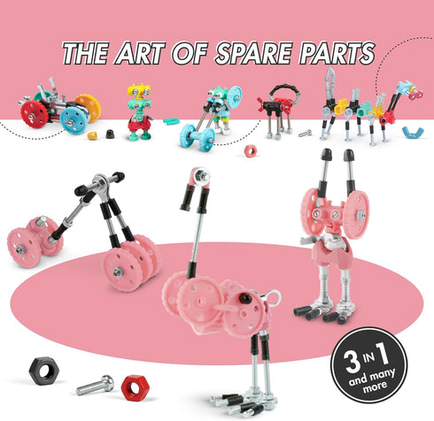 Stem Building Toys, Educational Build Your Own Robot Toy for Kids Age 6-9+, Animal Engineering Kit, Construction Gift
