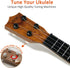 Kids Ukulele Musical Toy, 17 Inch 4 Steel Strings with Pick, Early Educational Learning Instrument Gift for Ages 3-6