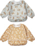 Little Dimsum Baby Bib with Pocket Waterproof Toddler Bibs Infant Feeding Bibs